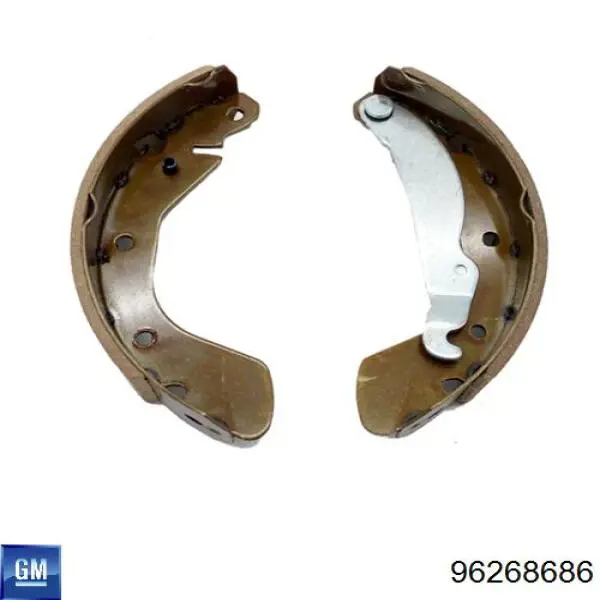 Задние барабанные колодки 96268686 General Motors