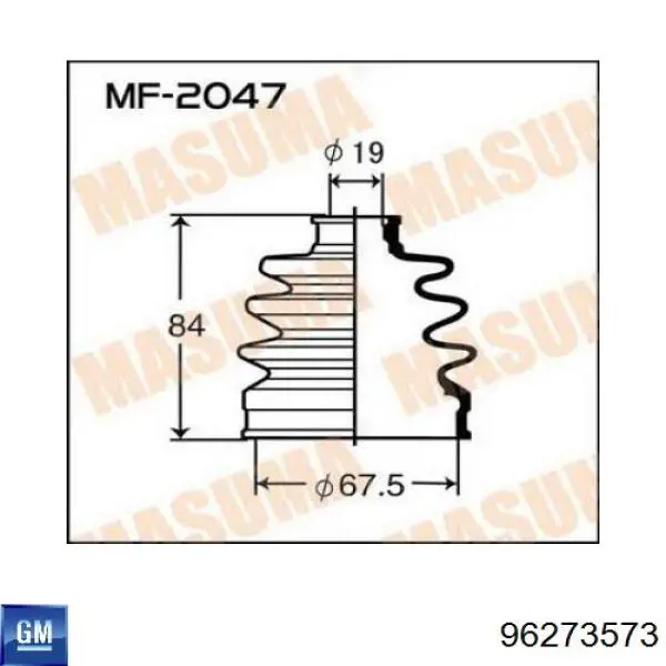 Чехол шруса General Motors 96273573 цена, от 8.45 USD
