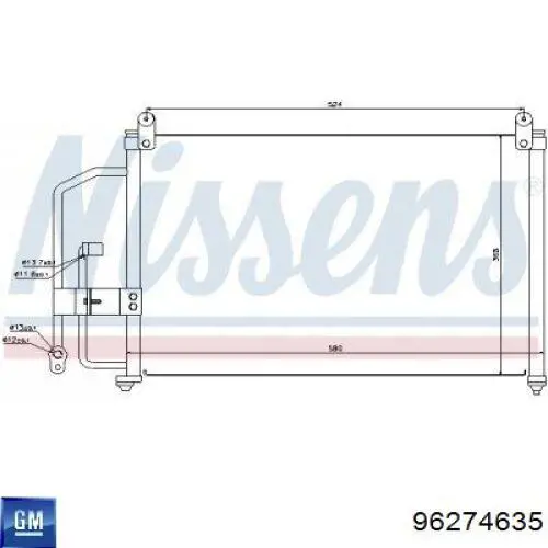 Конденсатор кондиционера General Motors 96274635 цена, от 71.00 USD
