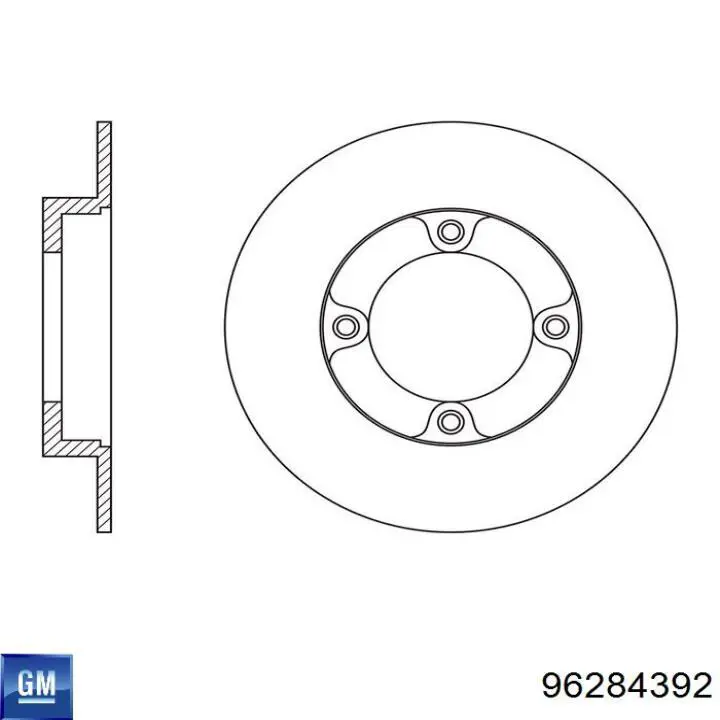 Тормоз дисковый передний General Motors 96284392 цена, от 21.79 USD