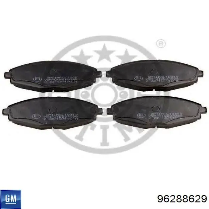 Купить 96288629 General Motors Колодки тормозные