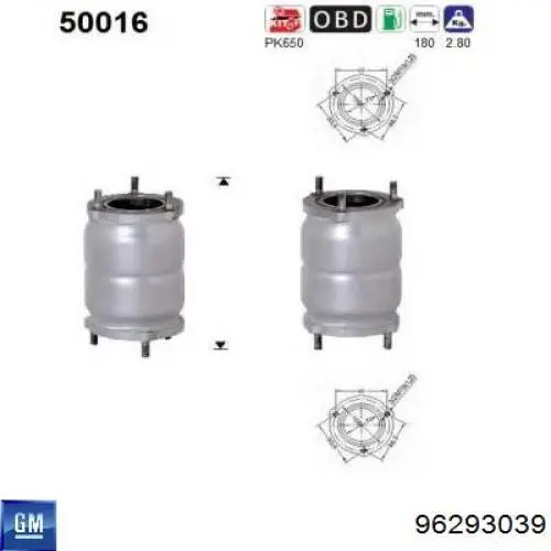96293039 General Motors Конвертор-катализатор