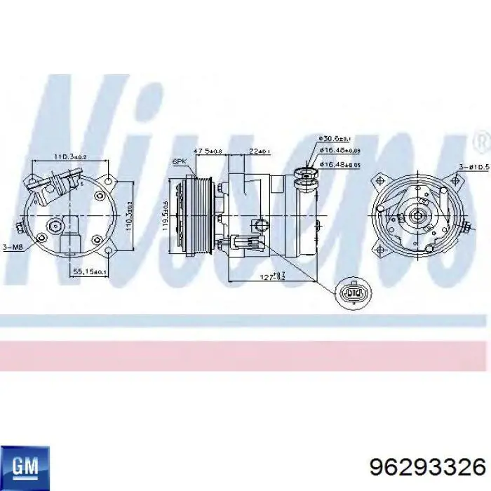 Купить 96293326 General Motors Насос рулевого управления