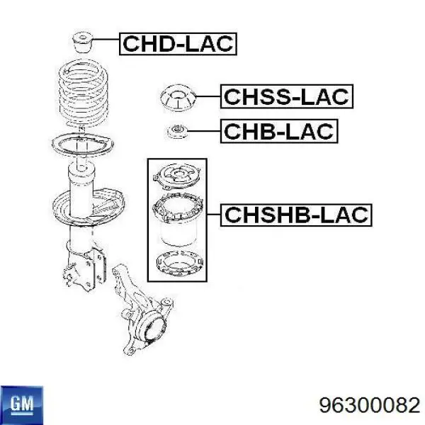 Буфер (отбойник) амортизатора переднего + пыльник 96300082 General Motors
