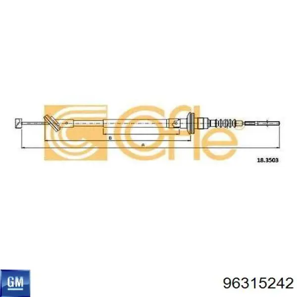 Cable de embrague 96315242 General Motors