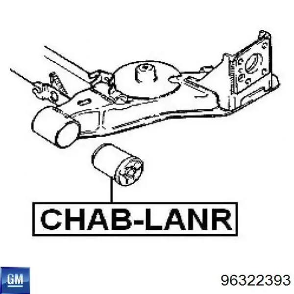 Сайлентблок задней балки 96322393 General Motors