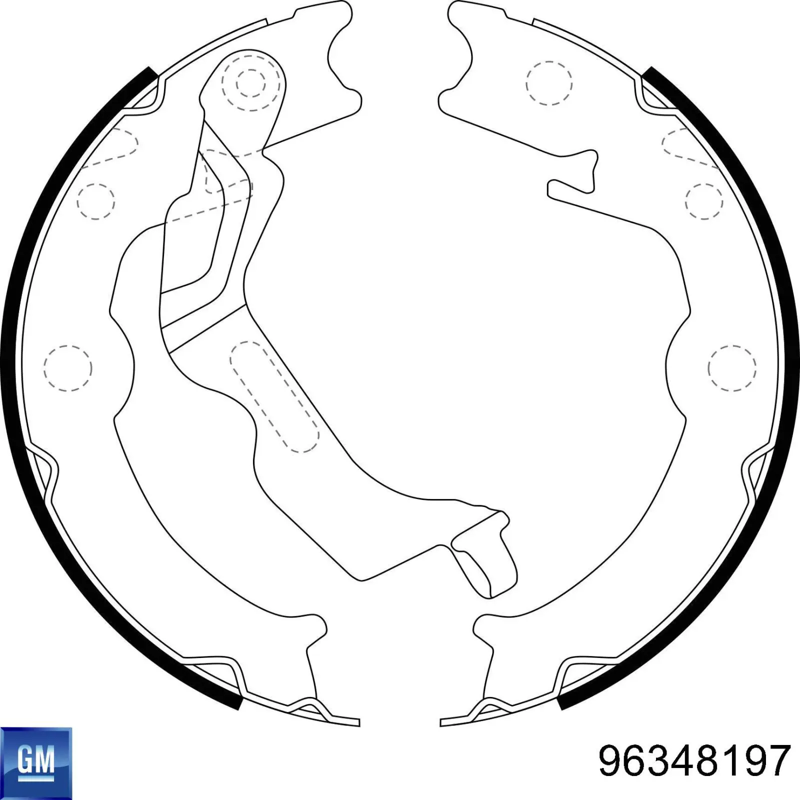 Тормозные колодки стояночного тормоза General Motors 96348197 цена, от 17.49 USD