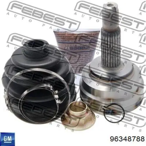 Árbol de transmisión delantero izquierdo 96348788 GM/Chevrolet