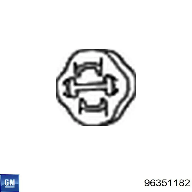 Купить 96351182 General Motors Подвесные подушки глушителя