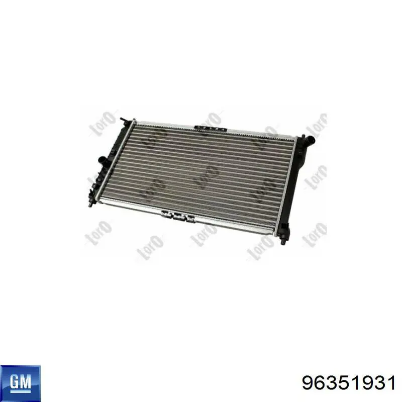 96351931 General Motors radiador de esfriamento de motor