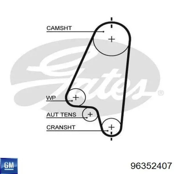 Зубчатый ремень General Motors 96352407 цена, от 10.88 USD