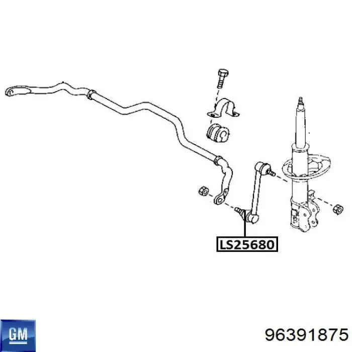 Купить 96391875 General Motors Амортизационная стойка