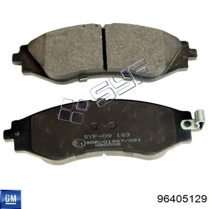 Колодки гальмівні передні, дискові 96405129 General Motors