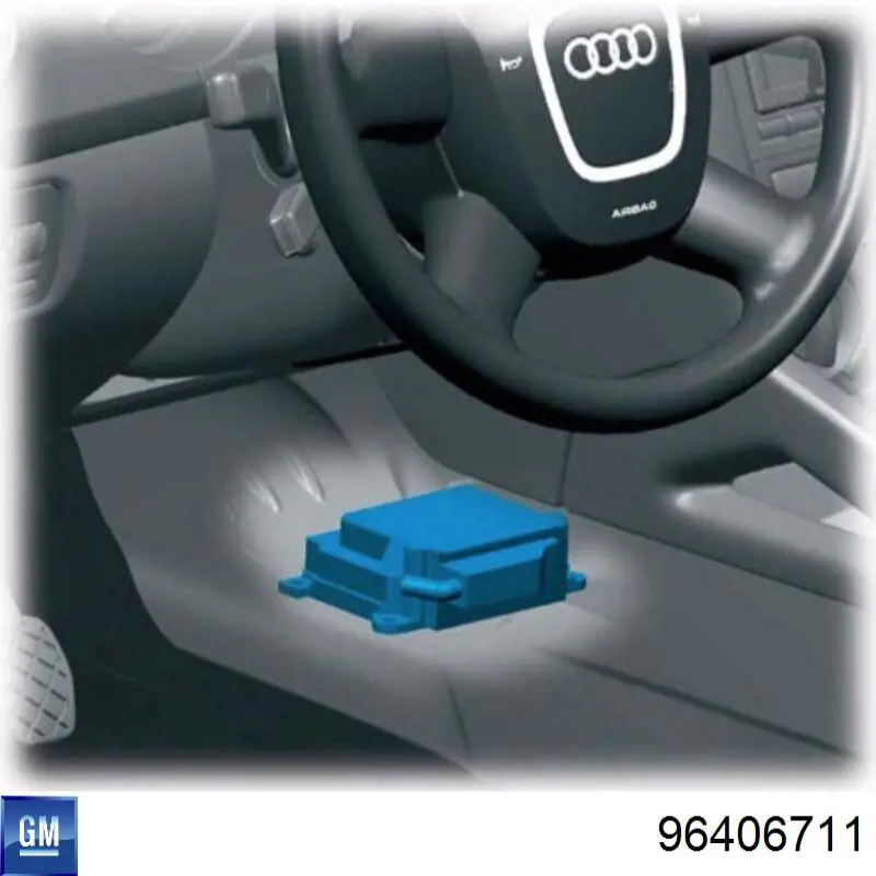 96406713 General Motors модуль-процессор управления подушкой безопасности (эбу airbag)