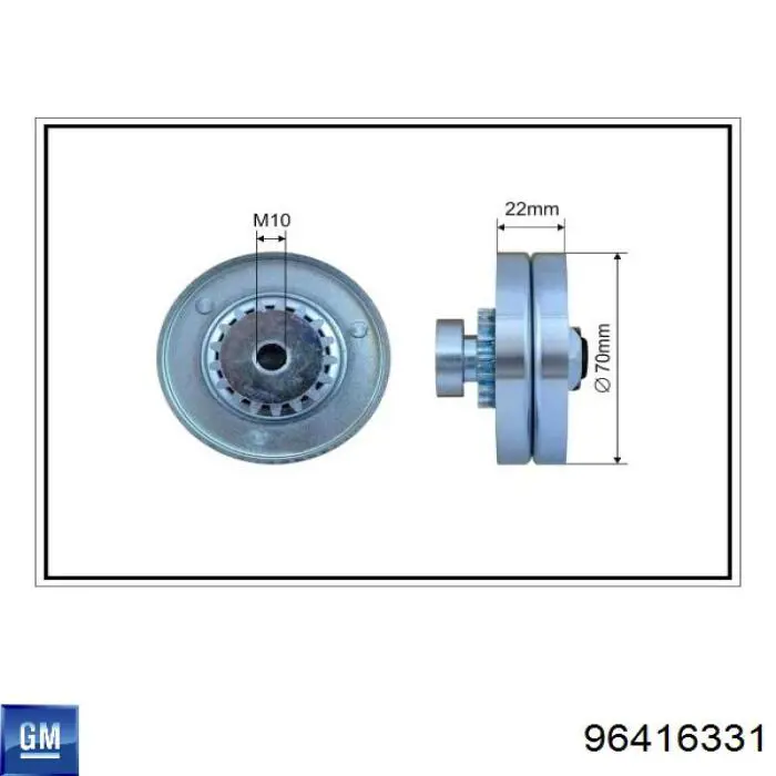 Натяжной ролик General Motors 96416331 цена, от 22.53 USD