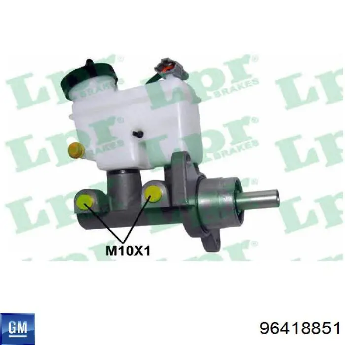 Цилиндр главный тормоза (гидротормозов) General Motors 96418851 цена, от 190.40 USD
