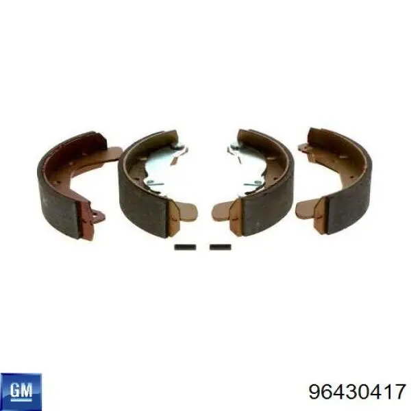 Купить 96430417 General Motors Задние барабанные тормозные колодки