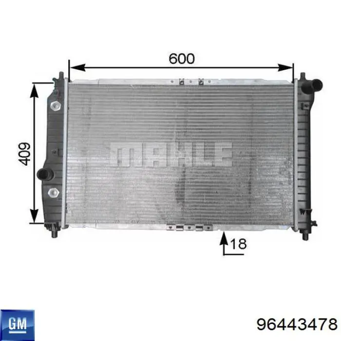 96443478 General Motors радиатор