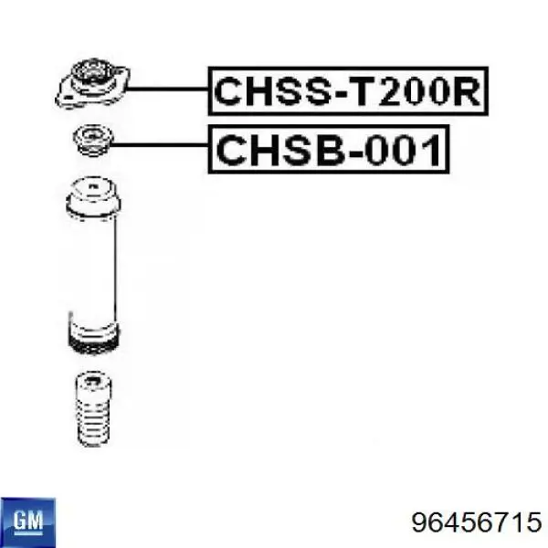 Буфер-отбойник амортизатора заднего General Motors 96456715 цена, от 3.14 USD