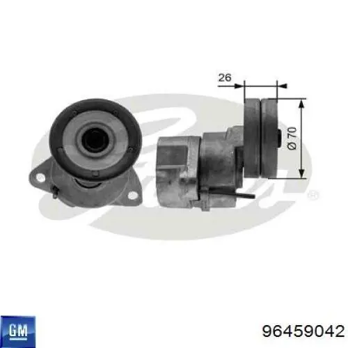 Роликовий модуль натяжителя ремня General Motors 96459042 цена, от 14.37 USD