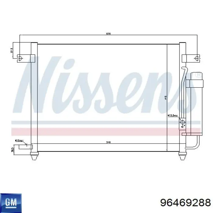 Конденсатор кондиционера General Motors 96469288 цена, от 70.64 USD