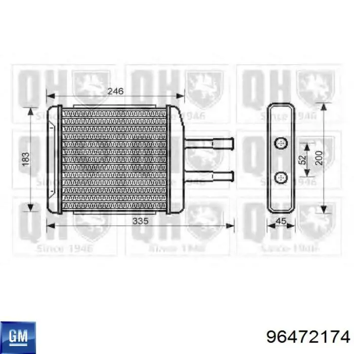 Радиатор печки (отопителя) General Motors 96472174 цена, от 38.61 USD