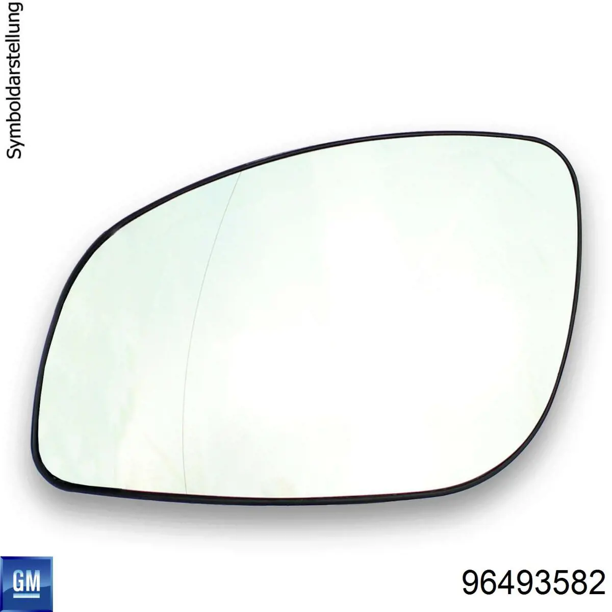 Зеркальный элемент зеркала заднего вида правого на Шевроле Авео (Chevrolet Aveo) T200 хэтчбек