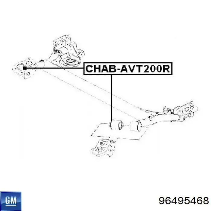 Сайлентблок заднего подрамника General Motors 96495468 цена, от 11.29 USD