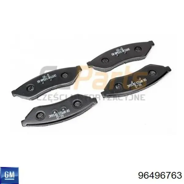 Задние тормозные колодки 96496763 General Motors