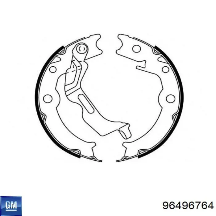 Купить 96496764 General Motors Колодки ручника/стояночного тормоза