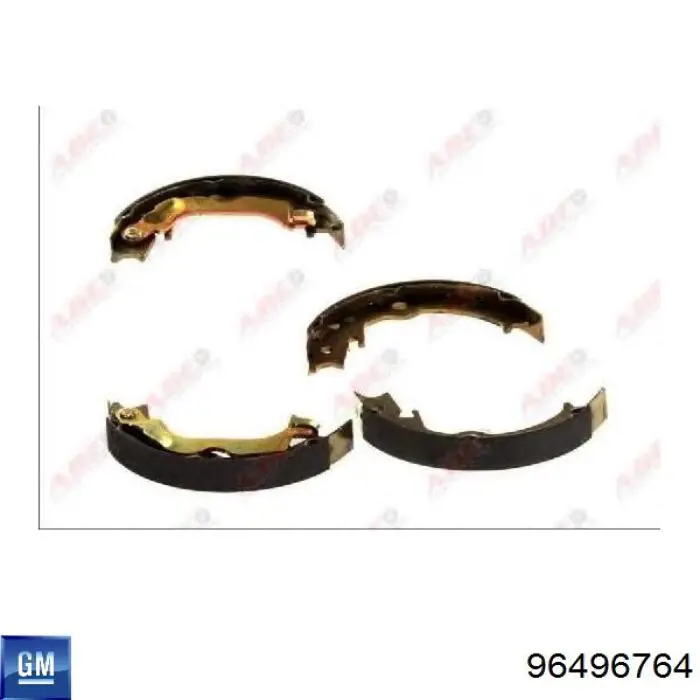 Тормозные колодки стояночного тормоза General Motors 96496764 цена, от 22.88 USD