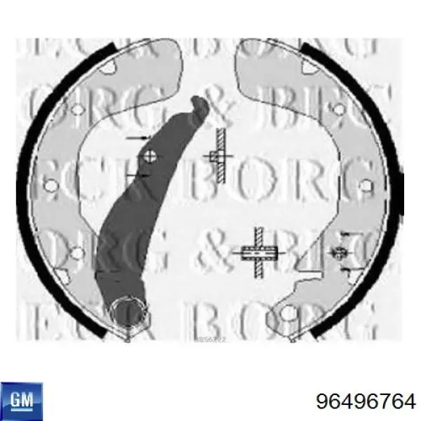 Колодки стояночного тормоза General Motors 96496764