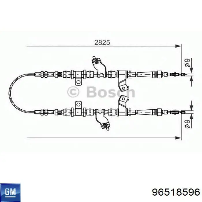 Задний трос ручника General Motors 96518596 цена, от 14.59 USD