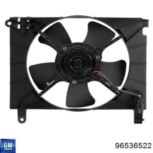 Купить 96536522 General Motors Диффузор вентилятора в сборе с мотором и крыльчаткой