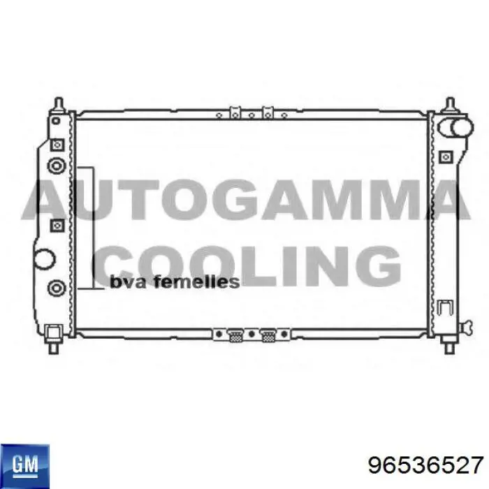 Радиатор охлаждения двигателя General Motors 96536527 цена, от 63.04 USD