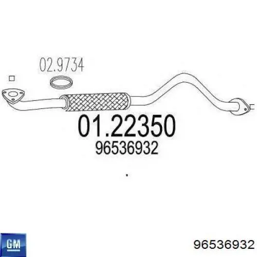 Глушитель, передняя часть General Motors 96536932 цена, от 83.60 USD
