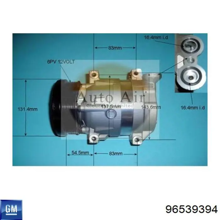 Купить 96539394 General Motors Компрессор климатической установки