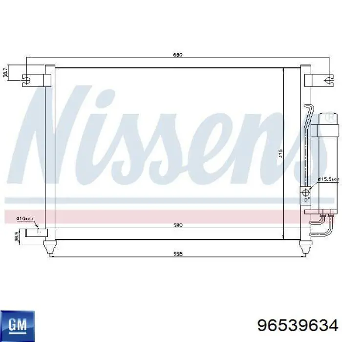 Конденсатор кондиционера General Motors 96539634 цена, от 67.49 USD