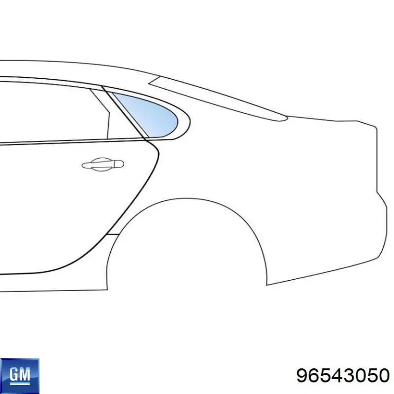 96543050 General Motors стекло кузова (багажного отсека левое)