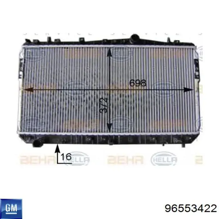 96553422 General Motors радиатор