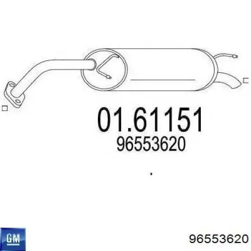 Выхлоп задний General Motors 96460432 цена, от 71.79 USD