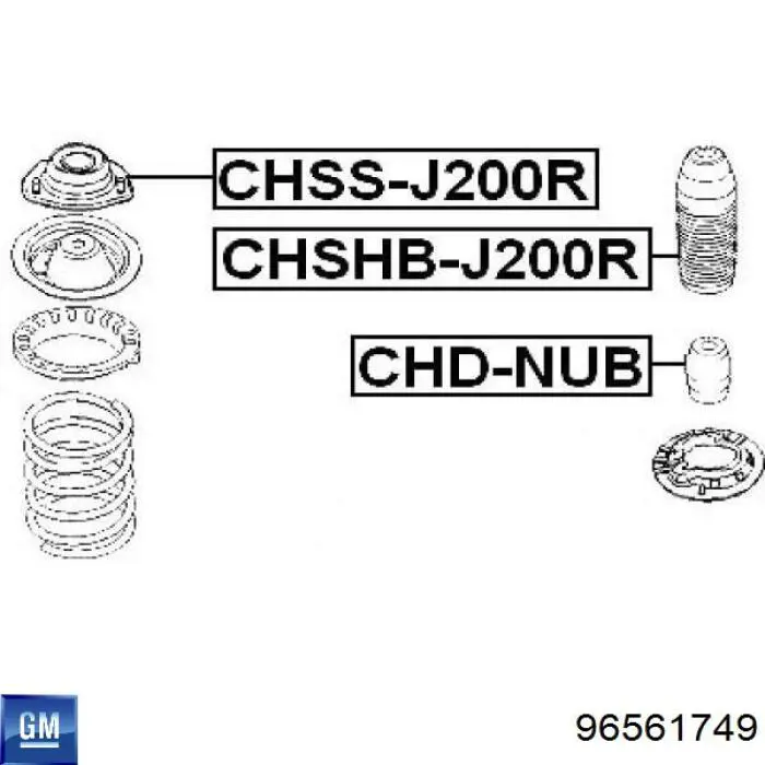 Пыльник стойки задней General Motors 96561749 цена, от 3.89 USD