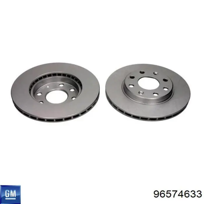 Передние тормозные диски 96574633 General Motors