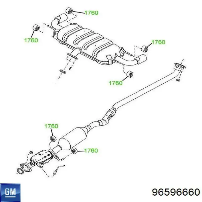 Сайлентблок переднего нижнего рычага 96596660 General Motors