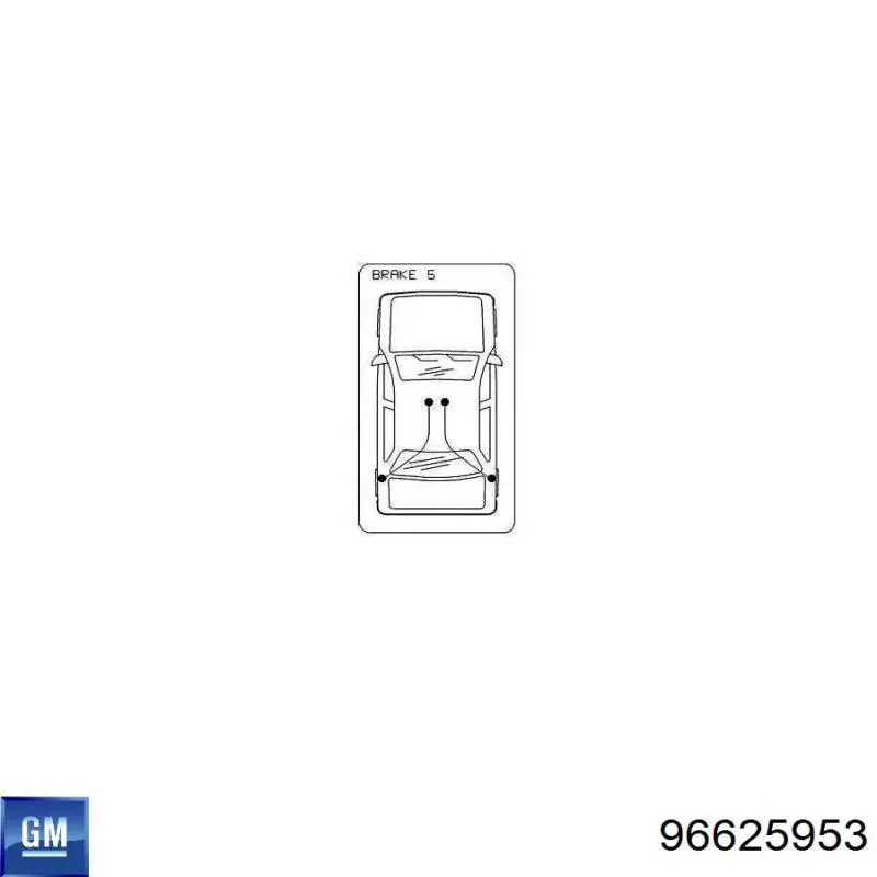 Трос ручника задний General Motors 96625953
