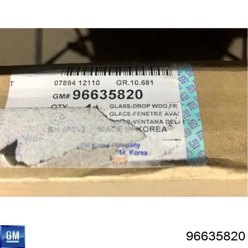 Стекло пассажирской двери General Motors 96635820 цена, от 12.66 USD