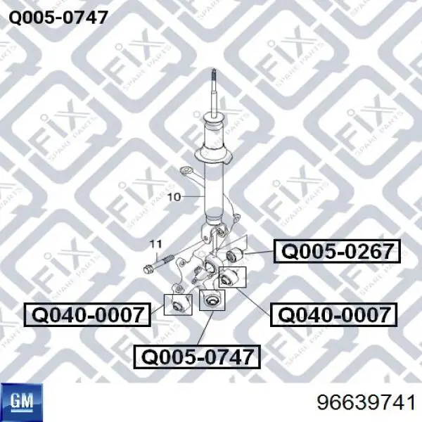 Кулак поворотный правый General Motors 96639741