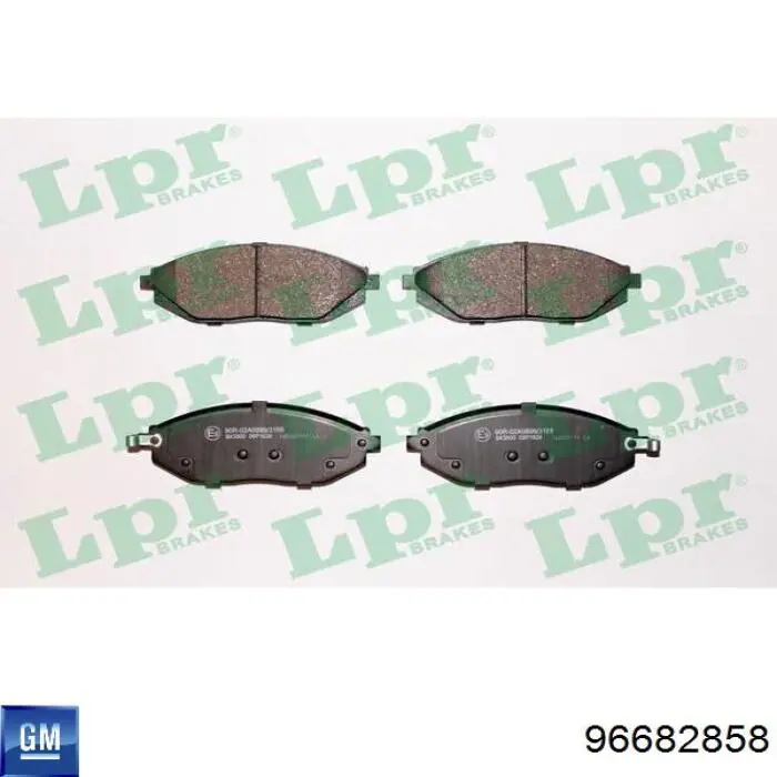Купить 96682858 General Motors Колодки тормозные