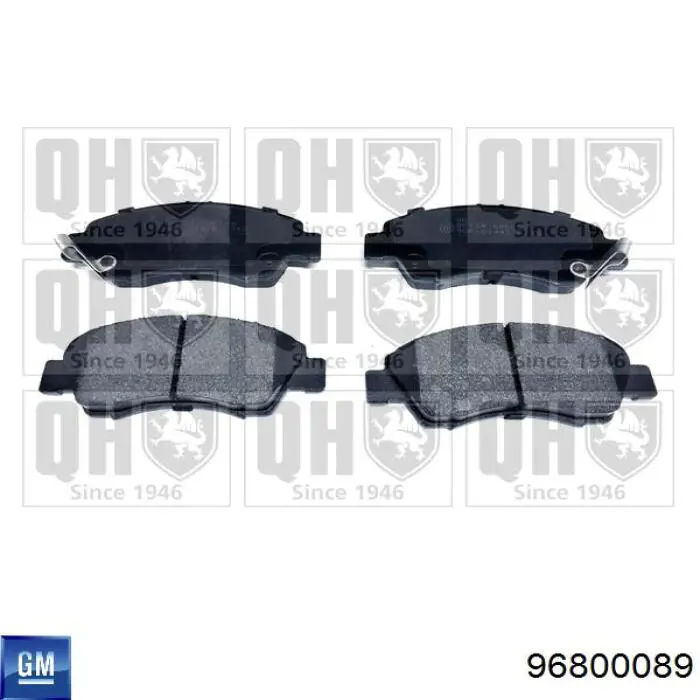96800089 General Motors Колодки тормозные дисковые комплект