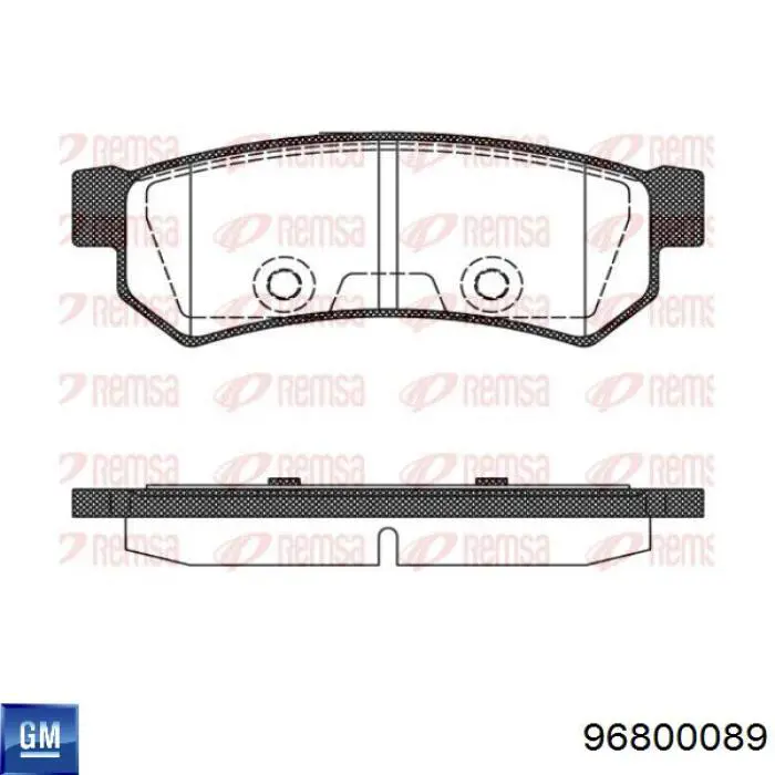 Купить 96800089 General Motors Колодки тормозные задние, дисковые